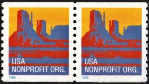 SC#2902 (5¢) Butte Coil Pair (1995) MNH