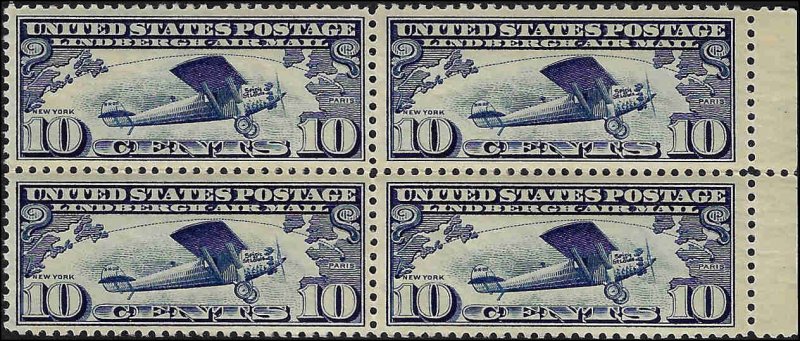 C10 Mint,OG,NH... Block of 4... SCV $50.00