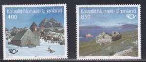 Greenland # 259-260, Tourism, Scenes, Village and Ruins, Mint NH, 1/2 Cat.