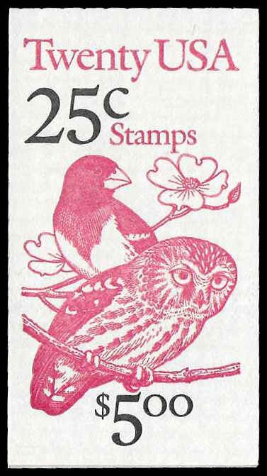 PCBstamps  US #2284/2285b (BK160) $5.80(20x29c)Grosbeak/Owl, MNH, (3)