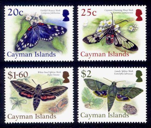 Cayman Islands Sc# 1188-91 MNH Moths