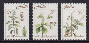 Aruba  #70-72  MNH  1991  medicinal plants