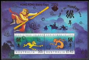 2004 Christmas Island	517-518/B18I	Overprint  Hong Kong Stamp Expo 2004