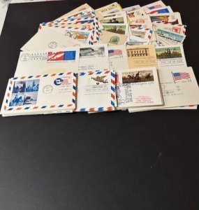 100 Assorted First Day & Commemorative Postal Cards Some Duplicates Value $125