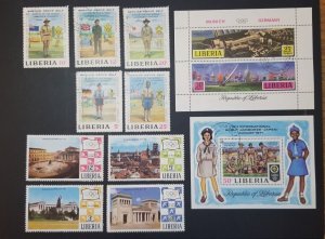 LIBERIA Used CTO Stamp Collection Lot T38