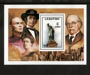 Lesotho 1986 - Statue of Liberty - Souvenir Stamp Sheet - Scott #539 - MNH