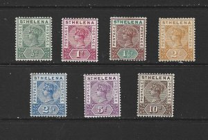 SAINT HELENA - 1890 QUEEN VICTORIA - SCOTT 40 TO 46 - MH - SEE DESCRIPTION