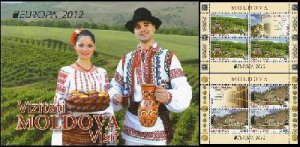 Moldavia Moldova 2012 Europa CEPT booklet with 2 limited edition block's...