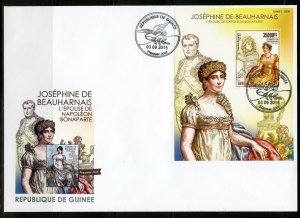 GUINEA 2015 JOSEPHINE BEAUHARNAIS WIFE OF NAPOLEON BONAPARTE S/S FDC