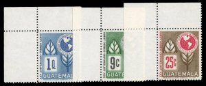 Guatemala #C383-385 Cat$26.25, 1968 Inter-American Agriculture Institute, she...