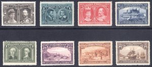 Canada 1908 1/2c-20c Québec CERT 15c Scott 96-103 SG 188-195 MNH/MLH Cat $1,343