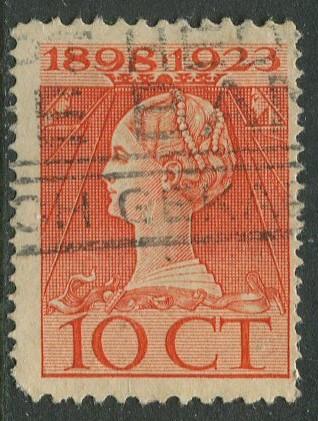 Netherland - Scott 127 - Queen Wilhelmina -1923- Used - Single 10c stamp