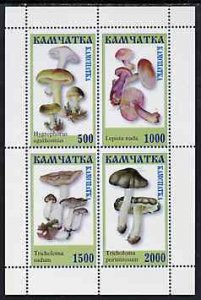 KAMCHATKA - 1999 - Fungi - Perf 4v Sheet  - Mint Never Hinged - Private Issue