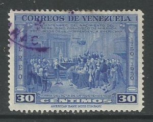 Venezuela    #C314  Used  (1950)  c.v. $0.40