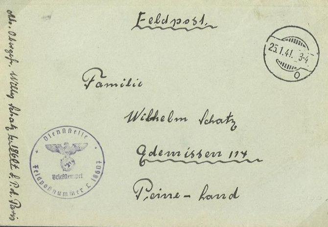 J297 1941 GB JERSEY WW2 German Occupation *Anti-Aircraft Battery* Feldpost Cover