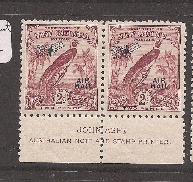 New Guinea A/M SG 166 imprint pair MOG see description (3atj)