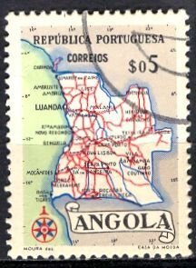 Angola; 1955: Sc. # 386: Used Single Stamp