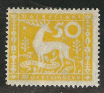 Germany State Wurttemberg Scott o57 MH* 1920 50pf Stag stamp