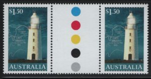 Australia 2002 MNH Sc 2050 $1.50 Cape Bruny Lighthouse Gutter pr Traffic lights