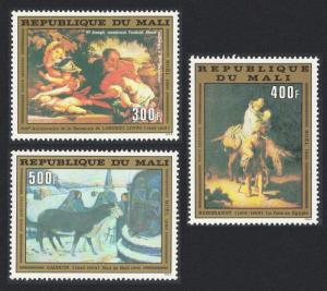 Mali Rembrandt Gauguin Christmas Religious Paintings issue 1980 3v SG#817-819