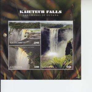 2018 Guyana Kaieteur Falls Landmarks MS3 (Scott 4545) MNH