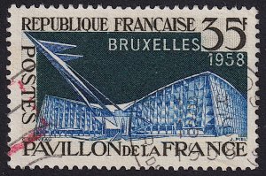 France - 1958 - Scott #891 - used - French Pavilion Brussels Exhibition