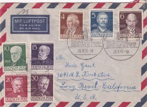 1953 Berlin, Germany to Long Beach, Ca Airmail (61650)