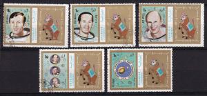 1972 - SHARJAH, Apollo 17, Mic 976-980 - Used