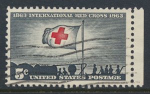 USA  SC# 1239  Used Red Cross  1963  see scan