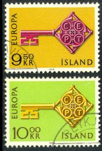 ICELAND 1968 EUROPA Set Sc 395-396 VFU