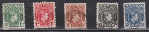 NIGERIA Scott # 53-6, 58 Used - KGVI Definitives