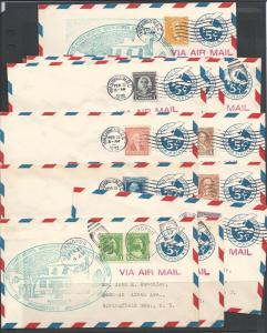 #704-15, UC1, Washington's Birthday, Cplt Set on 12 Air M...