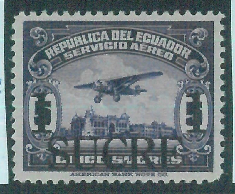 86992h - ECUADOR  - STAMP - overprinted stamp SANABRIA ESSAY ED hinged 1  sucre