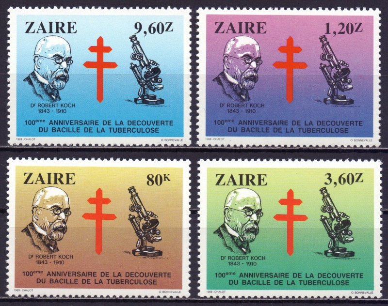 Kinshasa. 1983. 812-15. Koch medicine. MNH.