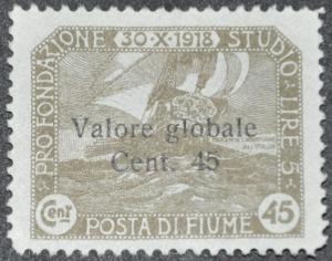 DYNAMITE Stamps: Fiume Scott #78  UNUSED