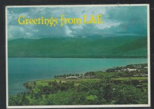 PAPUA NEW GUINEA  (P2209B) 1984 PPC FROM LAE 5T CORAL+40T BOWL TO SWITZERLAND