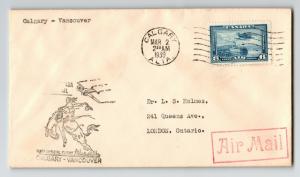 Canada 1939 First Flight Cover Calgary to Vancouver (Can-301ae) - Z12829