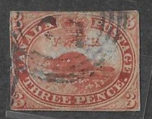Canada Sc #4 3p beaver used cut close on all sides VGF