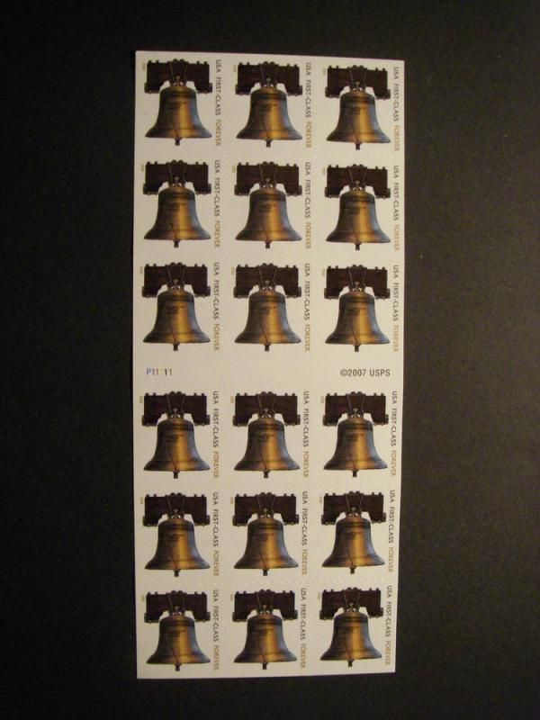 Scott 4437a, 46c Forever Liberty Bell, ATM Pane 18, #P11111, MNH Beauty