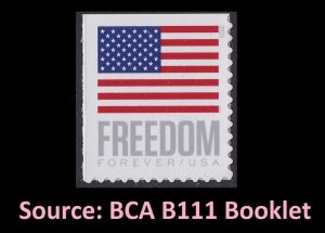 US 5791 Old Glory Freedom F single (from BCA B111 booklet) MNH 2023
