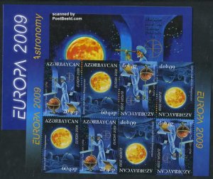 Azerbaijan 2009, Europa, astronomy booklet, MNH