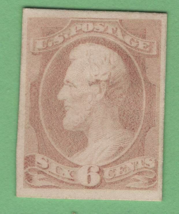 $US Sc#159p4 M/VF, Plate Proof on card, Cv. $300