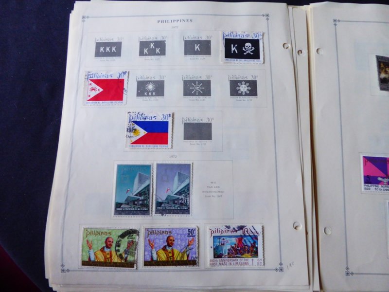 Philippines 1960-1973 Stamp Collection on Scott International Album Pages