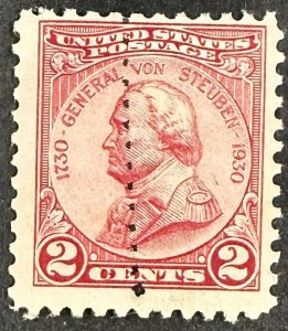 US #689 Used F/VF 2c General Von Steuben 1930 [B15.3.3]