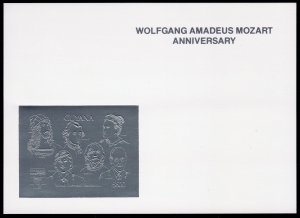 Guyana 1992 Mozart Anniv.Einstein-Harris-CHESS Karpov-DELUXE SILVER MNH