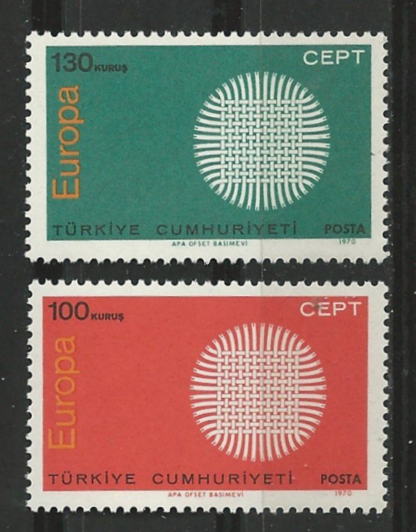 Turkey # 1848-49   Europa 1970   (2)  Mint NH