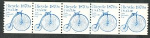 #1901 Bicycle #4 MNH plate number coil PNC5