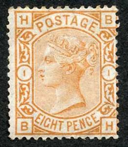 SG156 8d Orange Mint (regummed) cat 1850 pounds