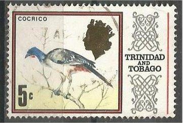 TRINIDAD AND TOBAGO, 1969, used 5c, chachalaca, Scott 146