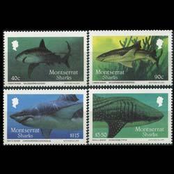 MONTSERRAT 1987 - Scott# 643-6 Sharks Set of 4 NH
